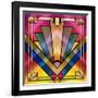 Chevron 6 Frame 1-Art Deco Designs-Framed Giclee Print