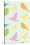 Chevron Birds-Joanne Paynter Design-Stretched Canvas