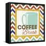 Chevron Coffee III-null-Framed Stretched Canvas