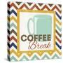 Chevron Coffee III-null-Stretched Canvas