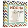 Chevron Coffee IV-null-Stretched Canvas