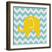 Chevron Elephant-N. Harbick-Framed Art Print