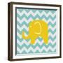 Chevron Elephant-N. Harbick-Framed Art Print