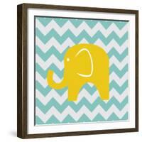 Chevron Elephant-N. Harbick-Framed Premium Giclee Print