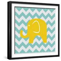 Chevron Elephant-N. Harbick-Framed Premium Giclee Print