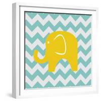 Chevron Elephant-N. Harbick-Framed Premium Giclee Print