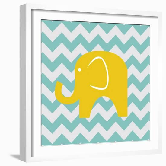 Chevron Elephant-N. Harbick-Framed Premium Giclee Print