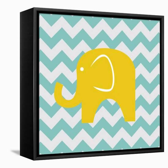 Chevron Elephant-N. Harbick-Framed Stretched Canvas