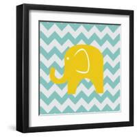 Chevron Elephant-N. Harbick-Framed Art Print