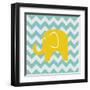 Chevron Elephant-N. Harbick-Framed Art Print