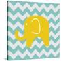 Chevron Elephant-N. Harbick-Stretched Canvas