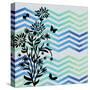 Chevron Floral-Bee Sturgis-Stretched Canvas