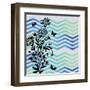 Chevron Floral-Bee Sturgis-Framed Art Print