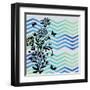 Chevron Floral-Bee Sturgis-Framed Art Print