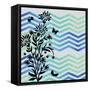 Chevron Floral-Bee Sturgis-Framed Stretched Canvas