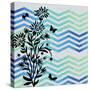 Chevron Floral-Bee Sturgis-Stretched Canvas