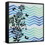 Chevron Floral-Bee Sturgis-Framed Stretched Canvas