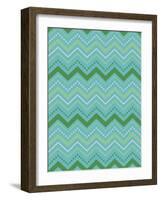 Chevron Gift Wrap-Joanne Paynter Design-Framed Giclee Print