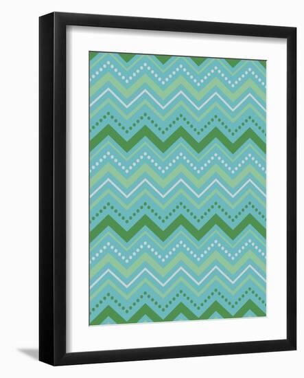 Chevron Gift Wrap-Joanne Paynter Design-Framed Giclee Print