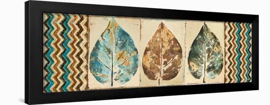 Chevron Leaves Panel I-Patricia Pinto-Framed Art Print