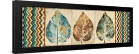 Chevron Leaves Panel I-Patricia Pinto-Framed Art Print