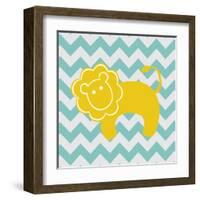 Chevron Lion-N. Harbick-Framed Art Print