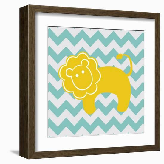 Chevron Lion-N. Harbick-Framed Art Print