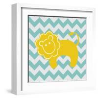 Chevron Lion-N. Harbick-Framed Art Print