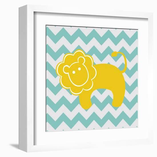 Chevron Lion-N. Harbick-Framed Art Print