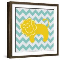 Chevron Lion-N. Harbick-Framed Art Print