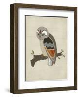 Chevron Owl II-Erica J. Vess-Framed Art Print