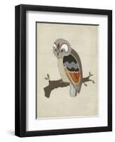 Chevron Owl II-Erica J. Vess-Framed Art Print