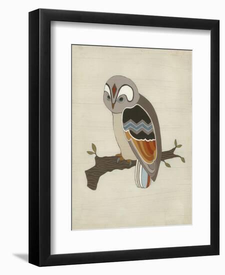 Chevron Owl II-Erica J. Vess-Framed Art Print