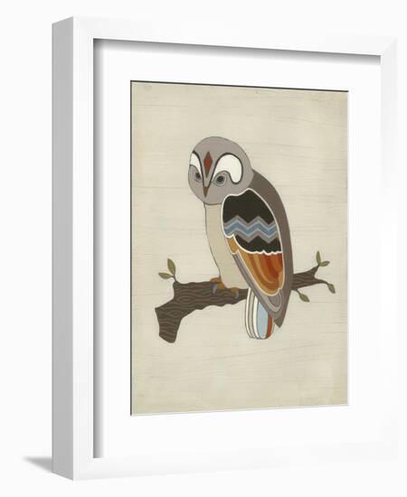 Chevron Owl II-Erica J. Vess-Framed Art Print