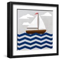Chevron Sailing I-SD Graphics Studio-Framed Art Print