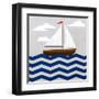 Chevron Sailing I-SD Graphics Studio-Framed Art Print