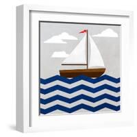 Chevron Sailing I-SD Graphics Studio-Framed Art Print