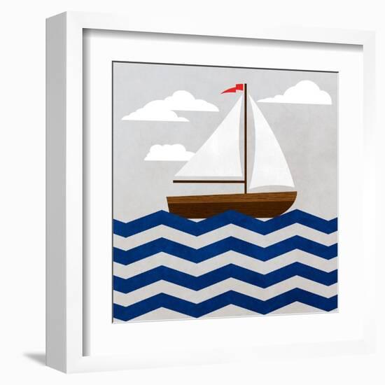 Chevron Sailing I-SD Graphics Studio-Framed Art Print