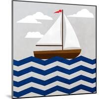 Chevron Sailing I-SD Graphics Studio-Mounted Art Print