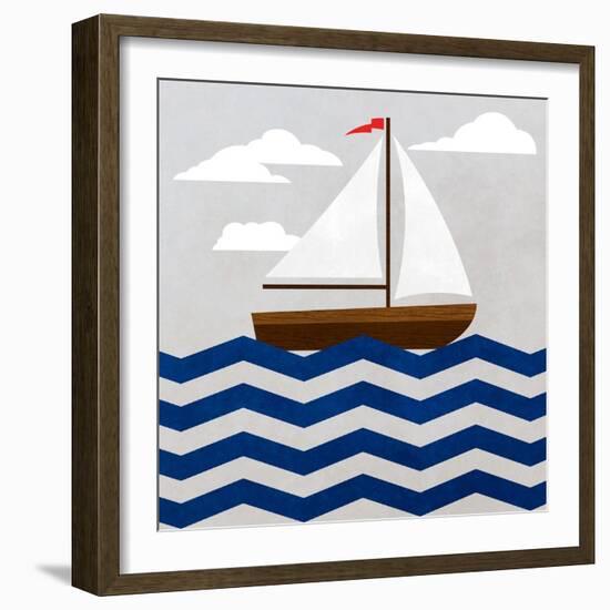 Chevron Sailing I-SD Graphics Studio-Framed Art Print