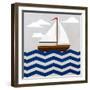 Chevron Sailing I-SD Graphics Studio-Framed Art Print