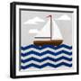 Chevron Sailing I-SD Graphics Studio-Framed Art Print