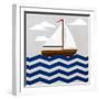 Chevron Sailing I-SD Graphics Studio-Framed Art Print