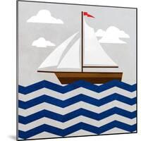Chevron Sailing II-SD Graphics Studio-Mounted Art Print
