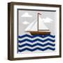 Chevron Sailing II-SD Graphics Studio-Framed Art Print