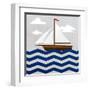 Chevron Sailing II-SD Graphics Studio-Framed Art Print