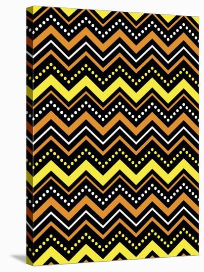 Chevron Spook-Joanne Paynter Design-Stretched Canvas