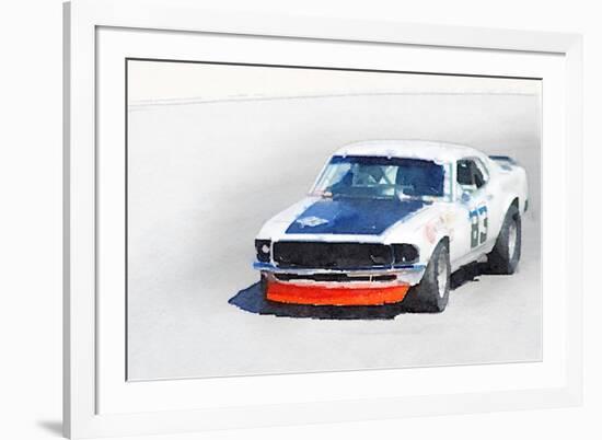 Chevy Camaro Monterey Watercolor-NaxArt-Framed Premium Giclee Print