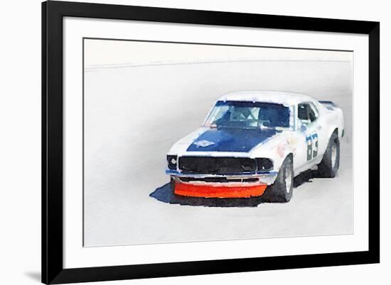 Chevy Camaro Monterey Watercolor-NaxArt-Framed Premium Giclee Print