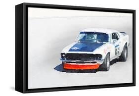 Chevy Camaro Monterey Watercolor-NaxArt-Framed Stretched Canvas